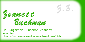 zsanett buchman business card